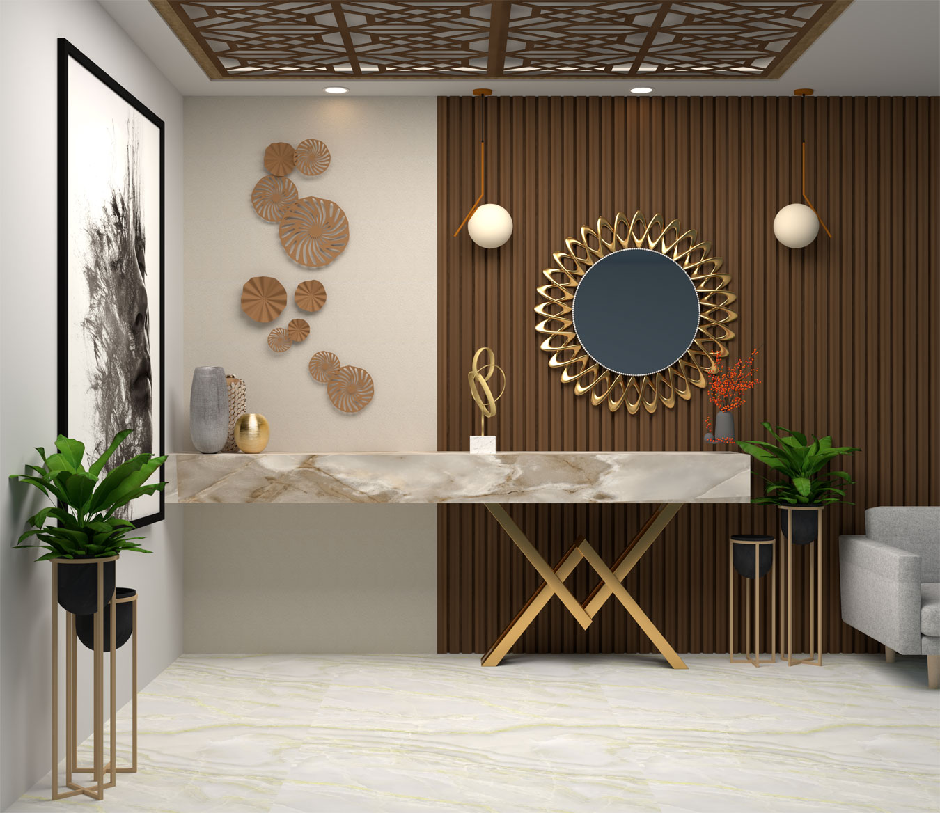 Designer Foyer In Jaipur 